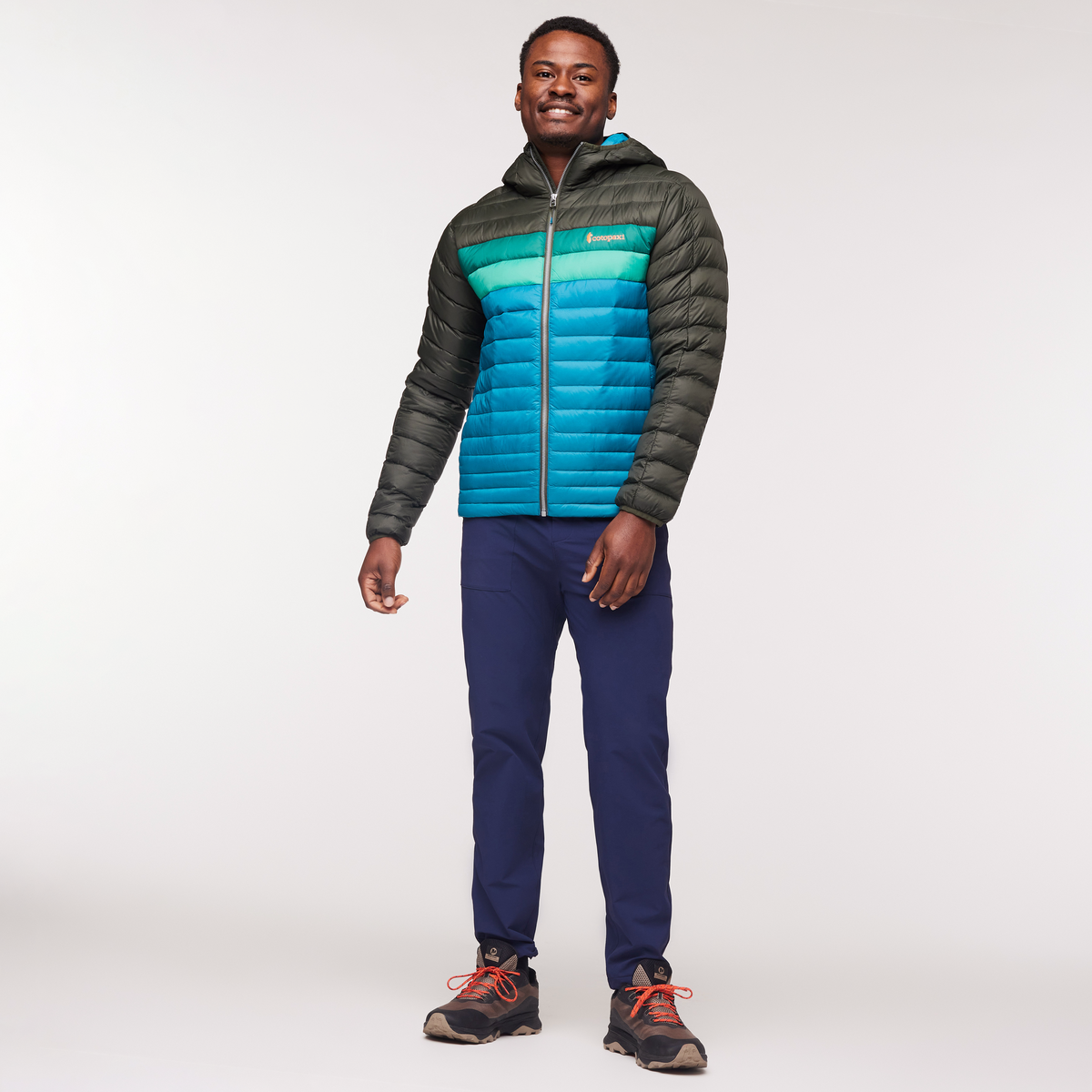 Fuego Hooded Down Jacket - Men's, Woods/Gulf