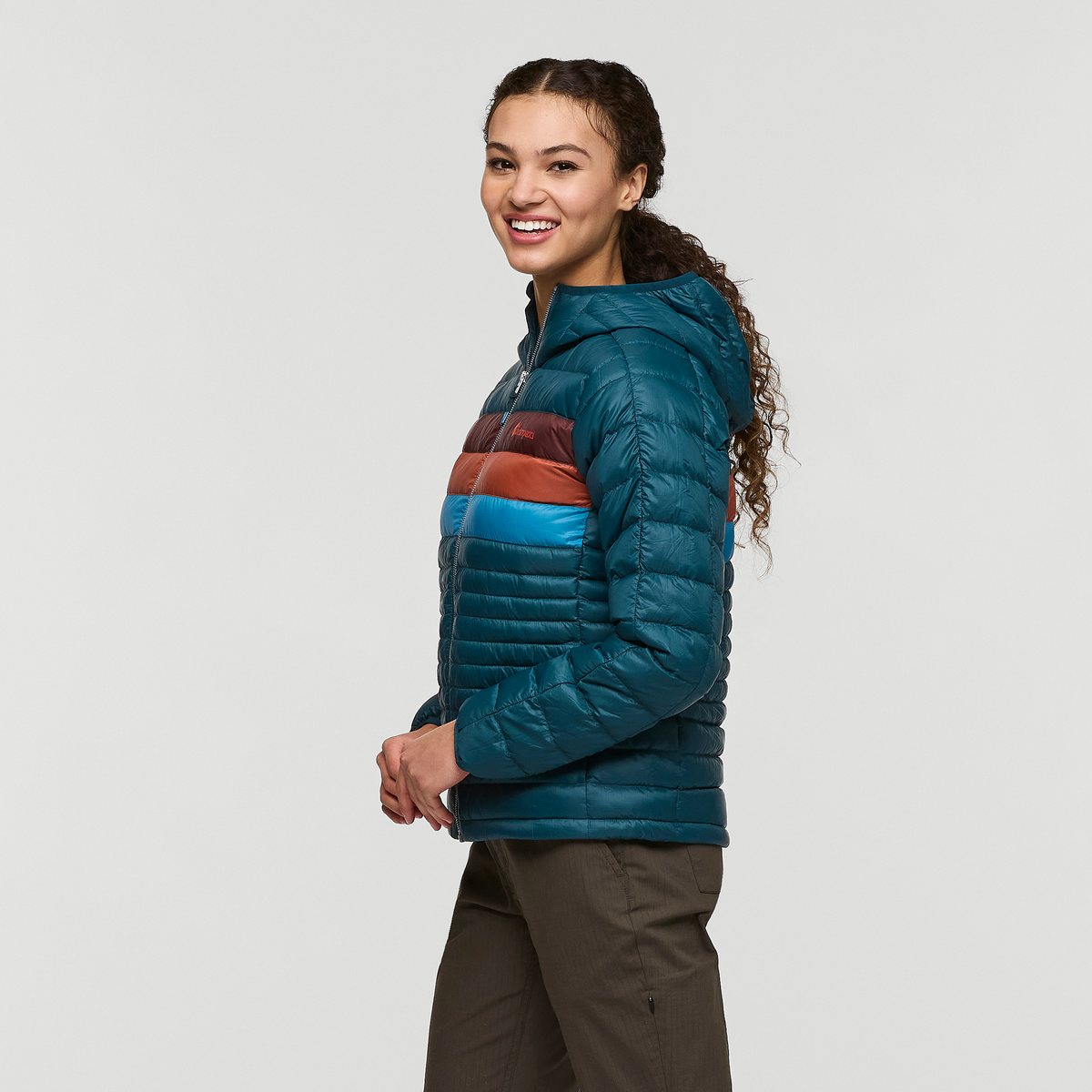 Fuego Down Hooded Jacket - Women's, Abyss Stripes