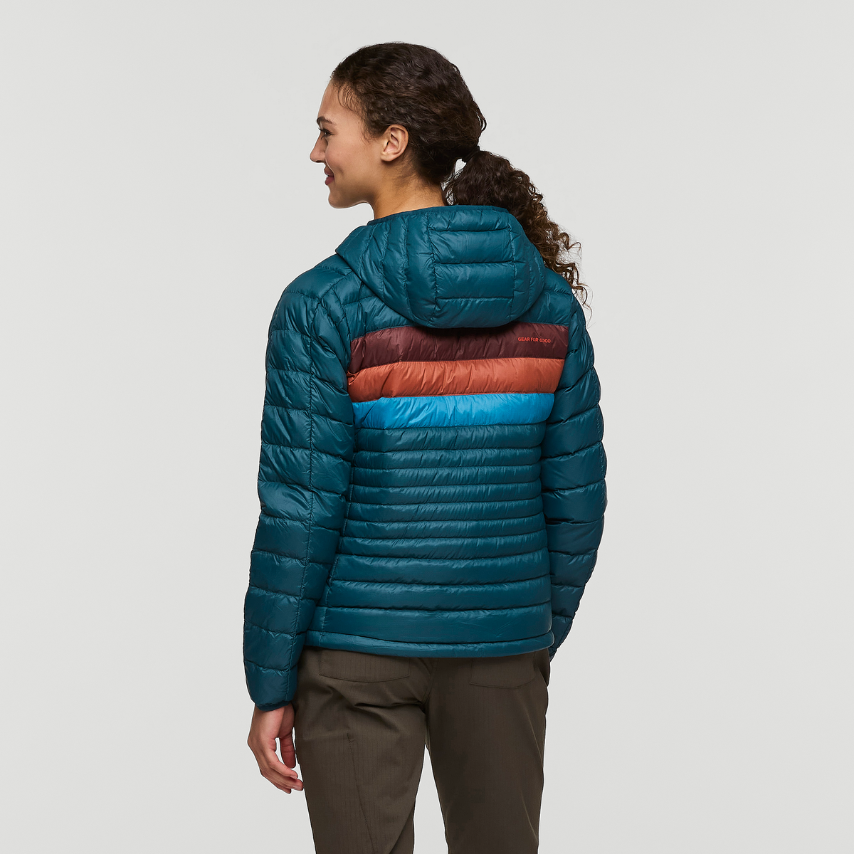 Fuego Down Hooded Jacket - Women's, Abyss Stripes