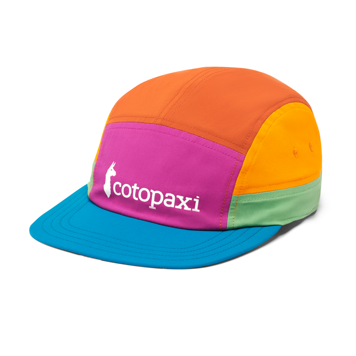 Cotopaxi Tech 5-Panel Hat, Raspberry & Gulf