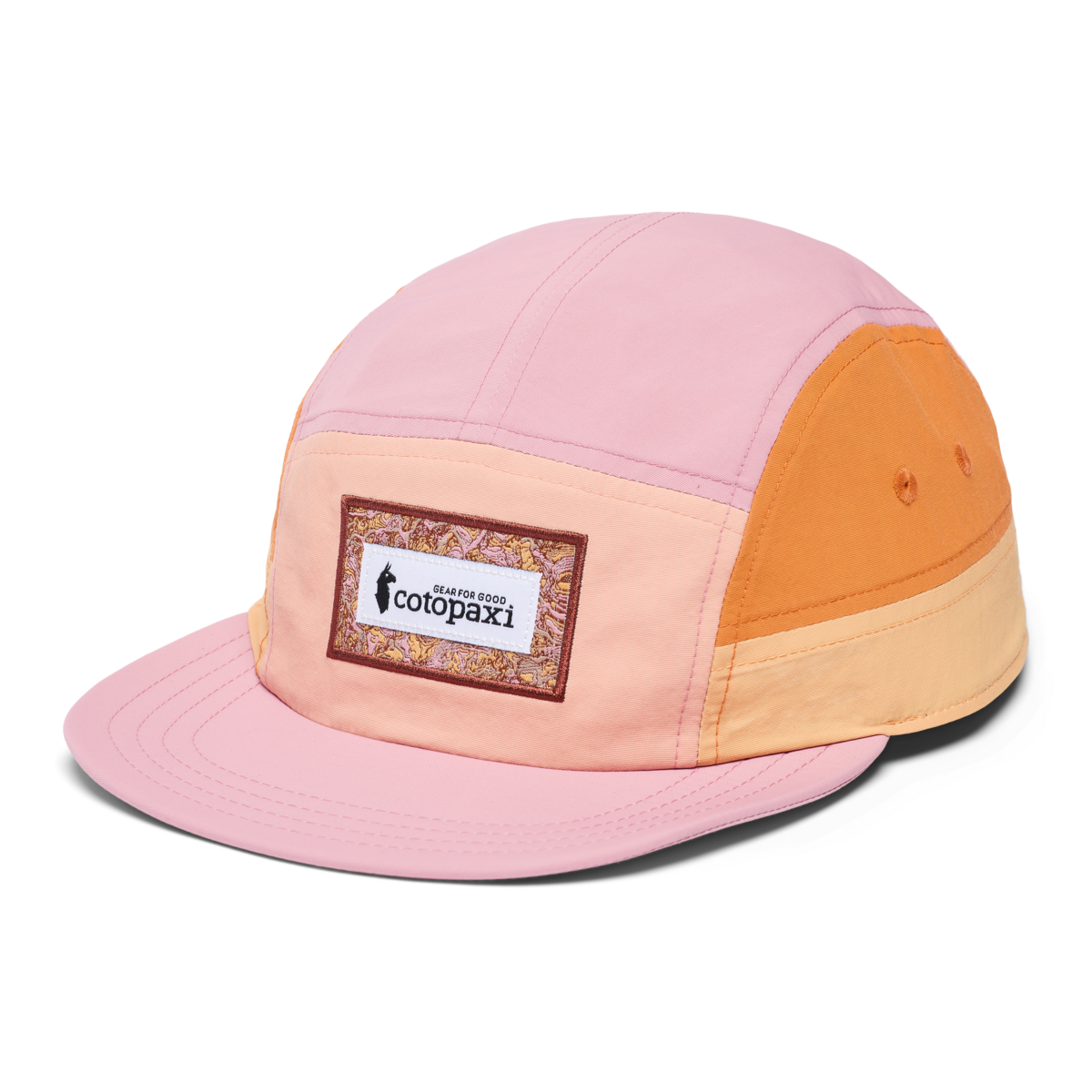 Altitude Tech 5-Panel Hat, Apricot/Rose