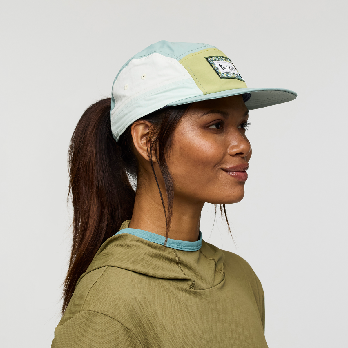 Altitude Tech 5-Panel Hat, Lemongrass/Silver Leaf