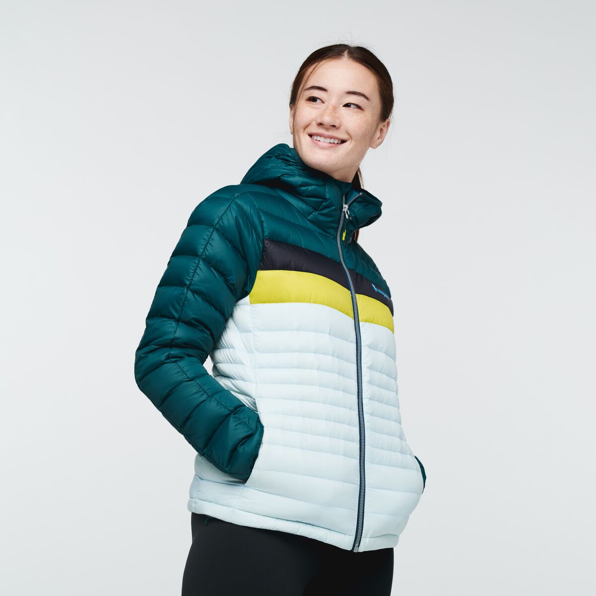 Fuego Down Hooded Jacket - Women's, Deep Ocean/Ice