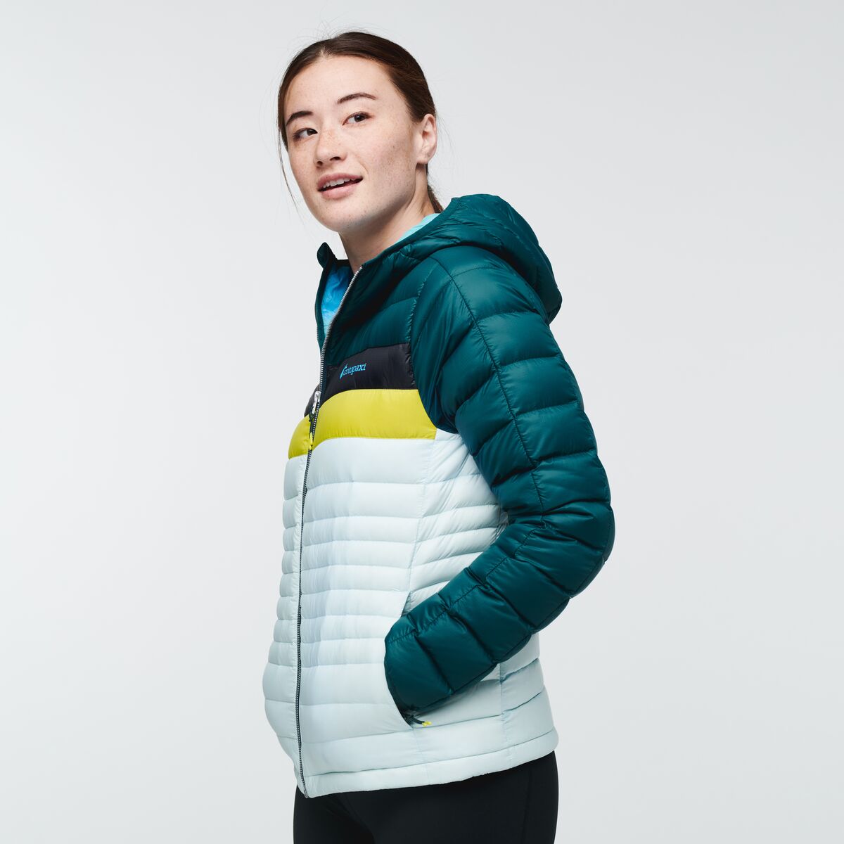 Fuego Down Hooded Jacket - Women's, Deep Ocean/Ice