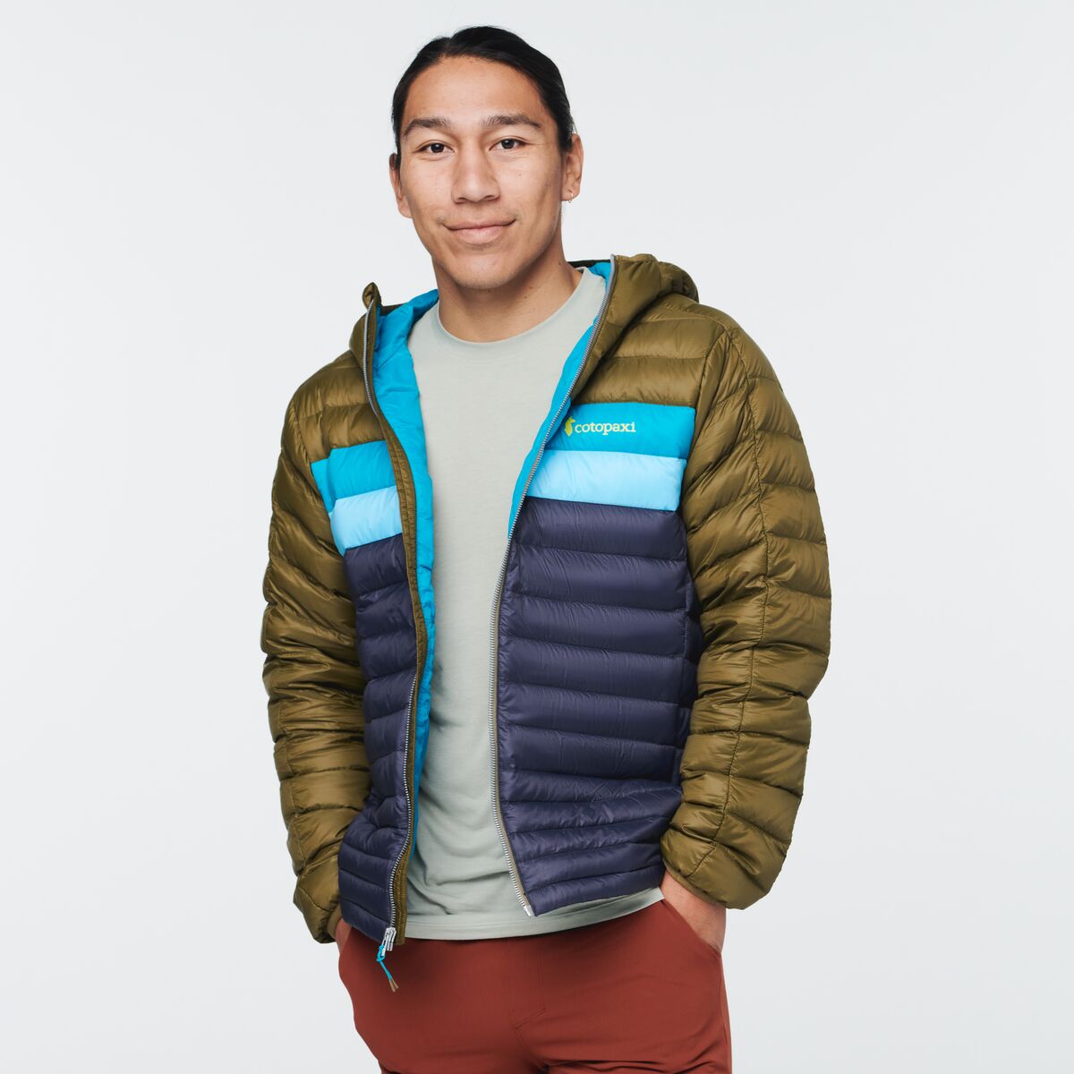 Fuego Down Hooded Jacket - Men's, Oak Graphite