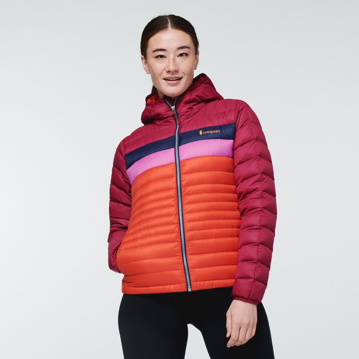 Fuego Down Hooded Jacket - Women's, Raspberry/Canyon