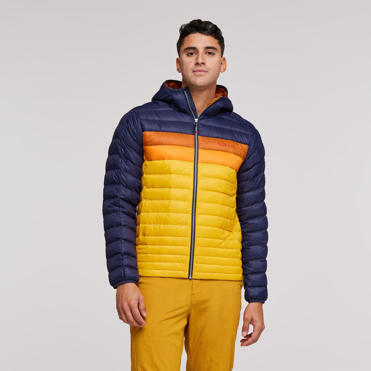 Fuego Hooded Down Jacket - Men's, Maritime/Sunset