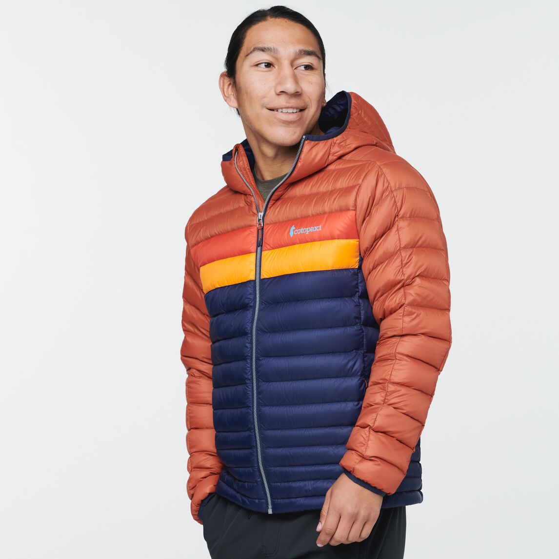 Fuego Down Hooded Jacket - Men's, Spice/Maritime